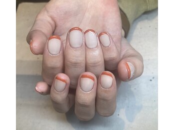 チャフ ネイルアンドアイラッシュ(CHAFF nail&eyelash)/フレンチネイル+ベースカラー