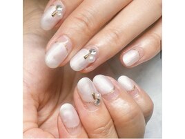 【通常】パールホワイトネイル