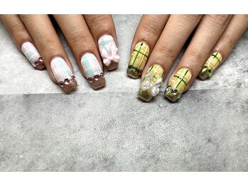 ケーエヌ(KN)/10本チェックネイル