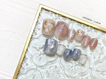 ルアナ 川越店(Luana)の写真/≪本川越駅徒歩3分☆≫何度も見たくなる足元に♪マグネットネイルやニュアンスネイルが大人気！