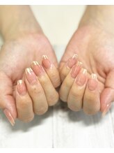 リラネイルサロン/ワンカラー+ミラフレンチ