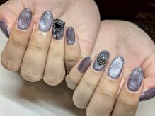 ゴッダスネイル(GODDESS NAIL)/ワンカラー+パーツ2個¥7000