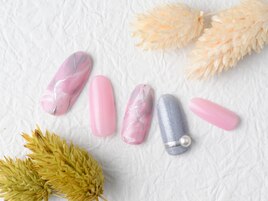 メタリック大理石nail