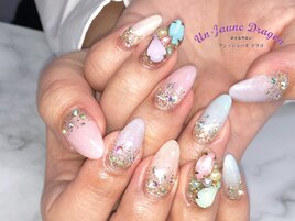 【自爪ネイル】パステルネイル