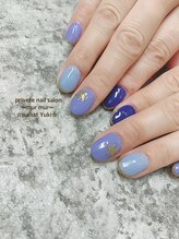 プライベート ネイルサロン マーマ(murmur)/星柄ブルーネイル