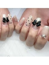 エムズネイル 武生店/リボン×ドット♪