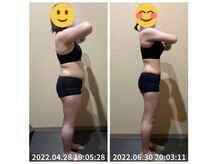 美容整体院元 光の森店/ダイエット3ヶ月　before＆after