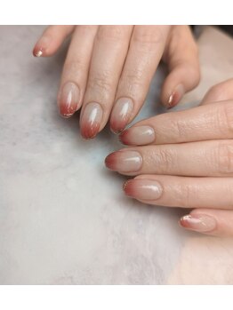 ネイルズキュー(NAILS CUE)/秋ネイル/テラコッタ