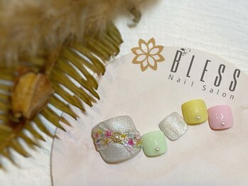 ネイルアンドアイラッシュサロン ブレス 長町南駅店(BLESS)/ぷっくりリボンはカラフルに～