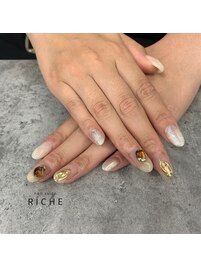 キラキラニュアンスアートネイル