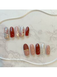 冬の定額デザイン【ボルドー】