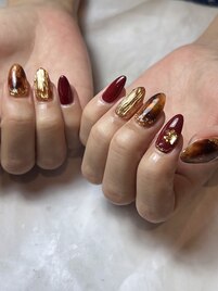 秋☆べっ甲ネイル