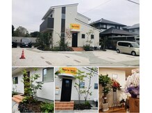 ソルソレイユ(sous le soleil)の雰囲気（女性入口は左側のアプローチからの玄関。男性は正面の玄関です♪）
