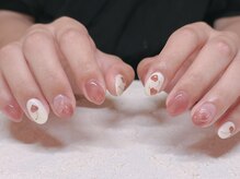 コーシェリ(koselig)/ハートのさくらんぼネイル