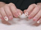 ハートのさくらんぼネイル