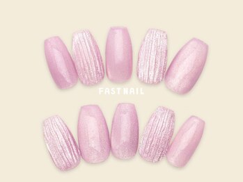 FAST NAIL 荻窪駅前店【パラジェル/ジェルネイル専門/定額/マグネット/フットネイル】/ピンク/バカラ【12354】