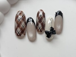 チェックネイル/8000円