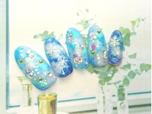 ネイルサロン ティディ(TIDY)/クリスマス/雪の結晶/冬ネイル
