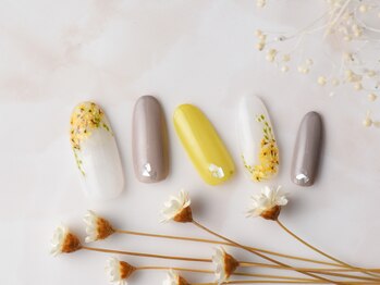 ソウ 難波店 nail salon Sou/ミモザ風nail