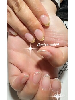 フロージュ ネイル(florjyu nail)/ラメフレンチnail
