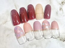 ブルゴーニュ(Bourgogne)/シンプル秋ネイル