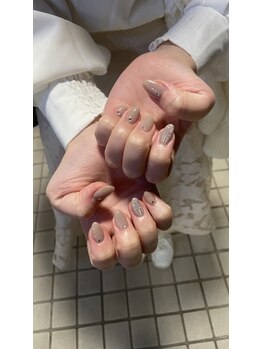 Mネイルアンドカフェ シェレステ/ツイードネイル