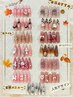 【チップ長さだし】秋・季節スペシャル定額デザイン 90分 ￥13980→ ￥9980