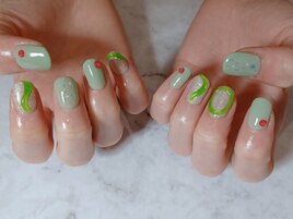 メロンソーダネイル