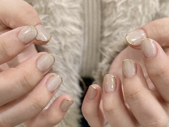 ネイルリブラ(Nail Libra)/マグネット×ミラーフレンチ