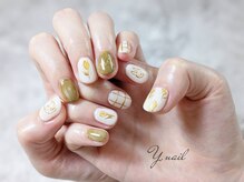 ワイネイル(Y.nail)/春のくすみデザイン