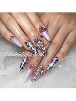 エスフィーネイルサロン ブリーユ(Esfy nailsalon Brille)/レオパードミラーネイル