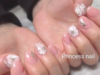 プリンセスネイル(Princess nail)/手書きフラワーアート11,900