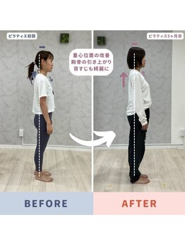 Nピラティス 横浜店/猫背が変わるとバストアップも!