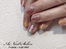 エーネイルサロン プラーカ本店(A-Nail Salon)/　ぷくぷくレオパード