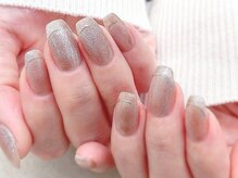 スリーラッシュ エルフネイル(threelash elf.nail)/マグネット ミラー フレンチ
