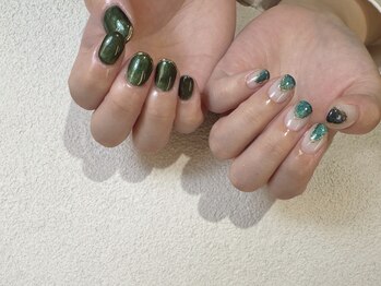 オーク 戸塚(OAK)/アシメ グリーンマグニュアンス