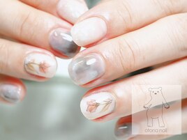 ニュアンスドライフラワーネイル