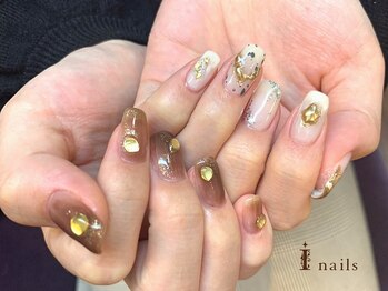 アイネイルズ 渋谷店(I nails)/オシャレちぐはぐアート¥9980