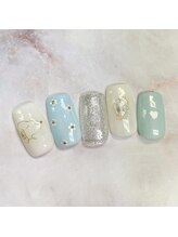 ネイルアンドまつげ リュフェール 五反田(Nail Lufaire)/パステルフラワー