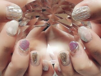 フレイムス アイラッシュ アンド ネイル(FRAMES)/オーロラネイル（氷ネイル）