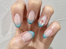 クォーターリゾートネイル(QUARTER RESORT nail)/マグネットフレンチ☆