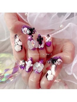 シンデレラネイル(CINDERELLA NAIL)/【スカルプ長さだしネイル】
