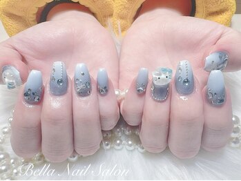 持ち込みデザインブルーネイル