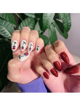 フローラ(FLORA)/手描きバラアート