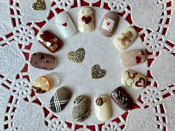 カラ ネイル 中津店(calla nail)/チョコとハート