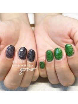 ジェルメ(germer)/ブラック×グリーンでちぐはぐ！