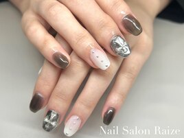 透け感ネイル/モノトーンネイル
