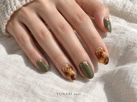 べっ甲×オリーブ金箔