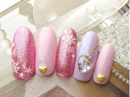 雪の結晶/ハートのネックレス