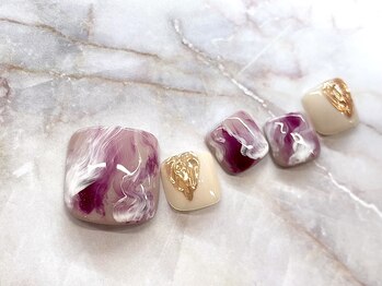 ネイルサロン ふるる 大須店/フットミディアムネイル#289